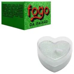 Vela Fogo Da Paixão Com Glitter 20G Sexy Fantasy Maça Verde