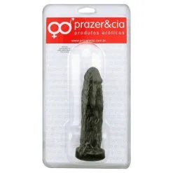 Pênis De Borracha Maciça 15,5 X 4Cm Natural Prazer E Cia Ref 07826-p